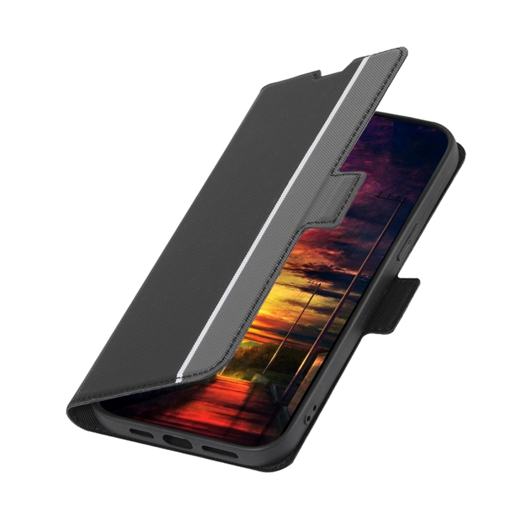 For Samsung Galaxy S21+ 5G Twill Texture Side Button Leather Phone Case(Black) For Samsung Galaxy S21+ 5G Twill Texture Side Button Leather Phone Case(Black)