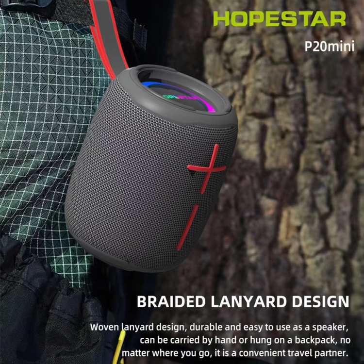 HOPESTAR P20 mini Waterproof Wireless Bluetooth Speaker(Grey) - B4