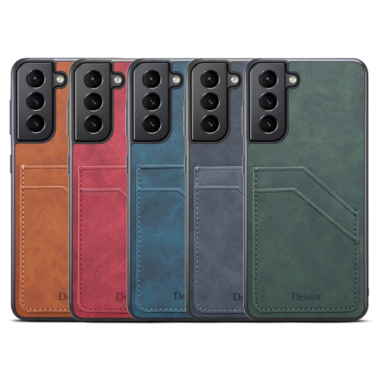 For Samsung Galaxy S21+ 5G Card Slots Full Coverage PU+TPU Phone Case(Green) For Samsung Galaxy S21+ 5G Card Slots Full Coverage PU+TPU Phone Case(Green)