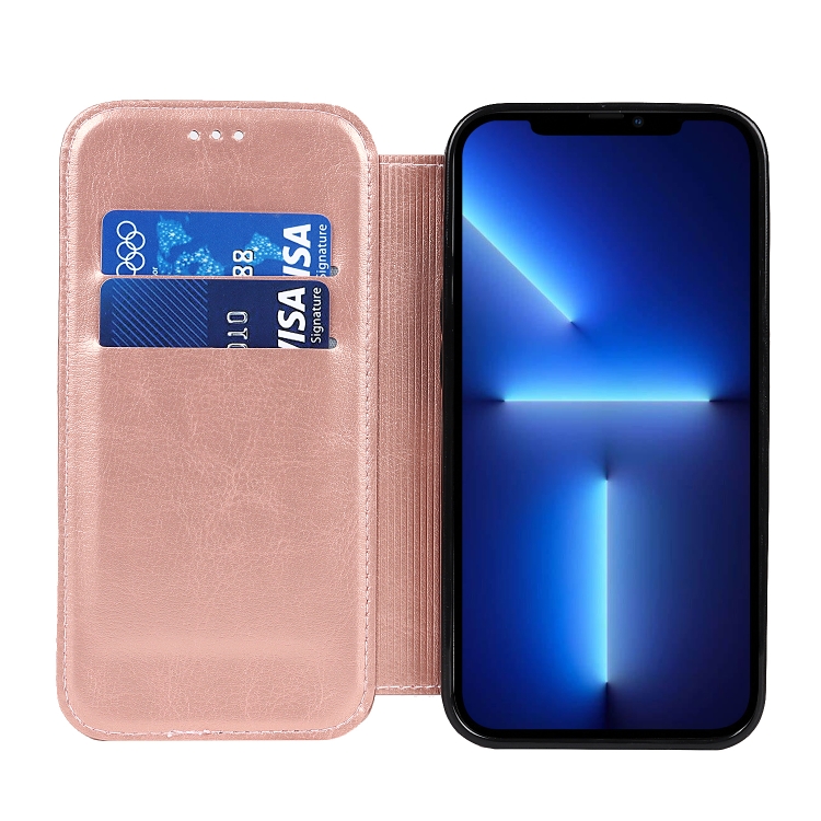 For iPhone 13 mini Card Slots Flip Leather Phone Case (Rose Gold) For iPhone 13 mini Card Slots Flip Leather Phone Case (Rose Gold)