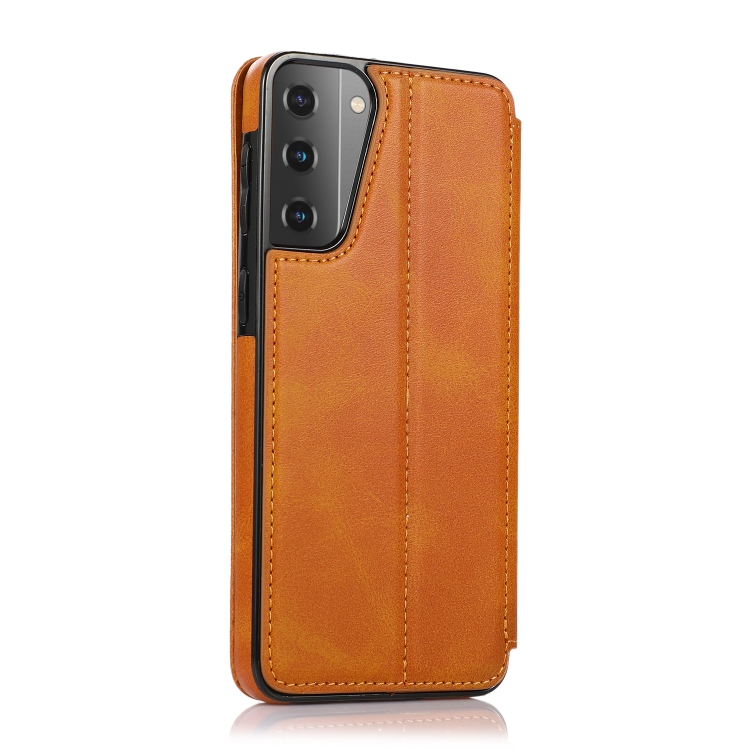 For Samsung Galaxy S21+ 5G Card Slots Flip Leather Phone Case(Khaki) For Samsung Galaxy S21+ 5G Card Slots Flip Leather Phone Case(Khaki)