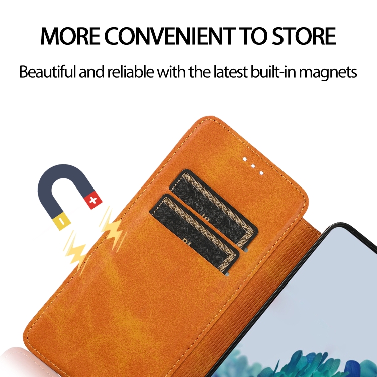 For Samsung Galaxy S21+ 5G Card Slots Flip Leather Phone Case(Khaki) For Samsung Galaxy S21+ 5G Card Slots Flip Leather Phone Case(Khaki)