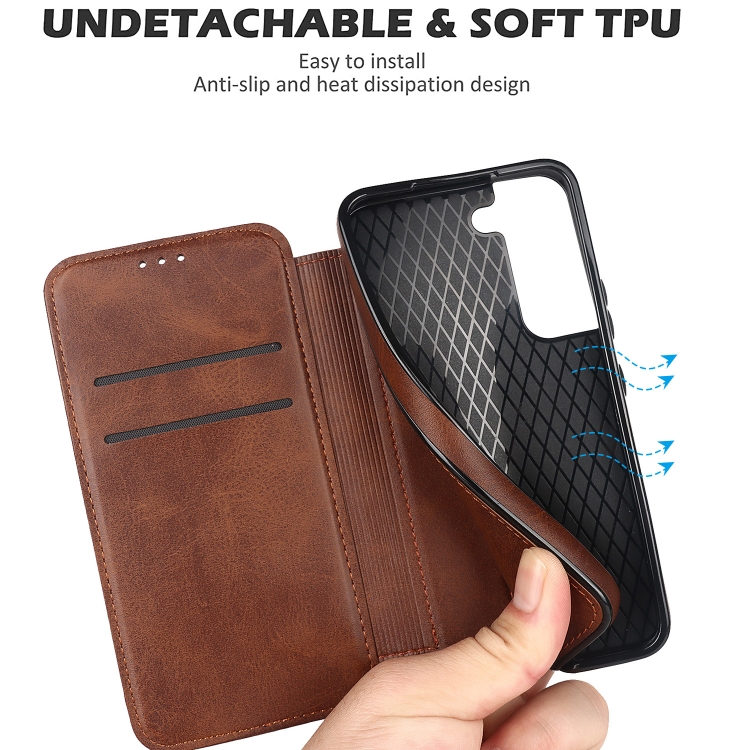 For Samsung Galaxy S22 5G Card Slots Flip Leather Phone Case(Brown) For Samsung Galaxy S22 5G Card Slots Flip Leather Phone Case(Brown)