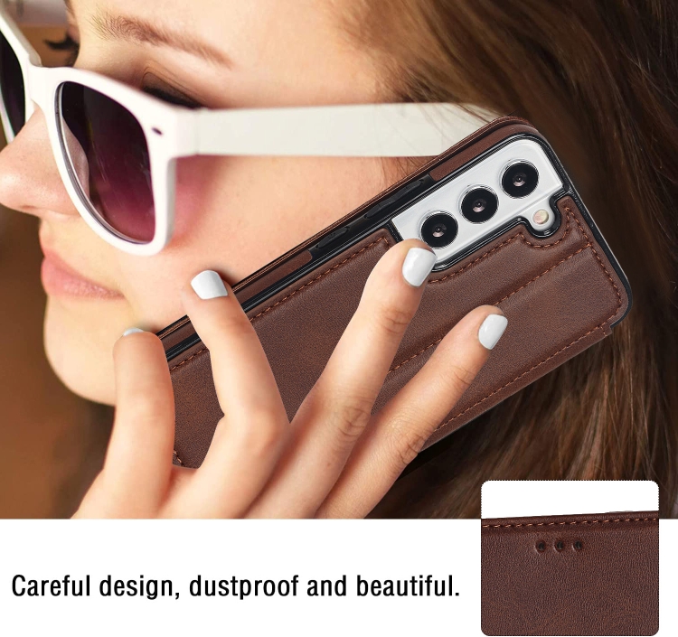 For Samsung Galaxy S22 5G Card Slots Flip Leather Phone Case(Brown) For Samsung Galaxy S22 5G Card Slots Flip Leather Phone Case(Brown)
