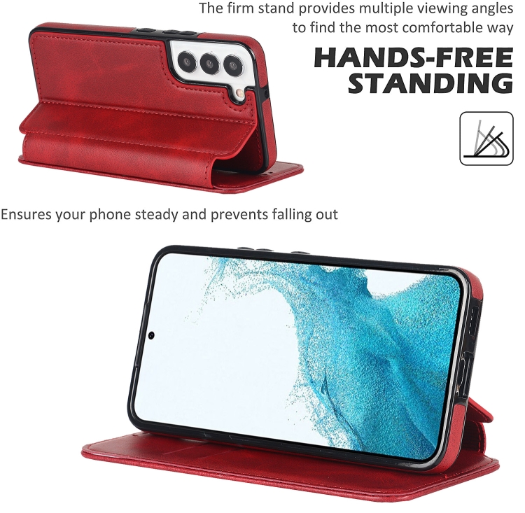 For Samsung Galaxy S22+ 5G Card Slots Flip Leather Phone Case(Red) For Samsung Galaxy S22+ 5G Card Slots Flip Leather Phone Case(Red)