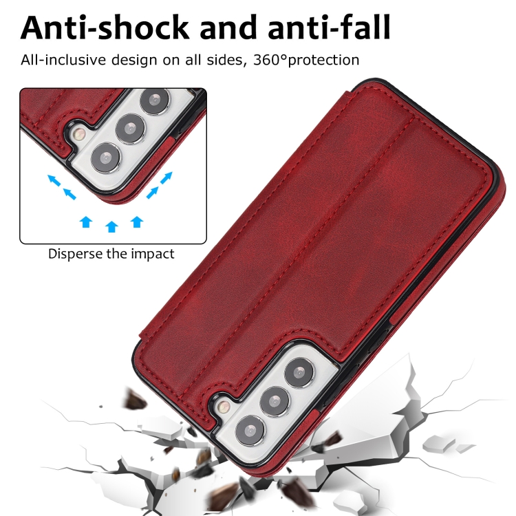 For Samsung Galaxy S22+ 5G Card Slots Flip Leather Phone Case(Red) For Samsung Galaxy S22+ 5G Card Slots Flip Leather Phone Case(Red)
