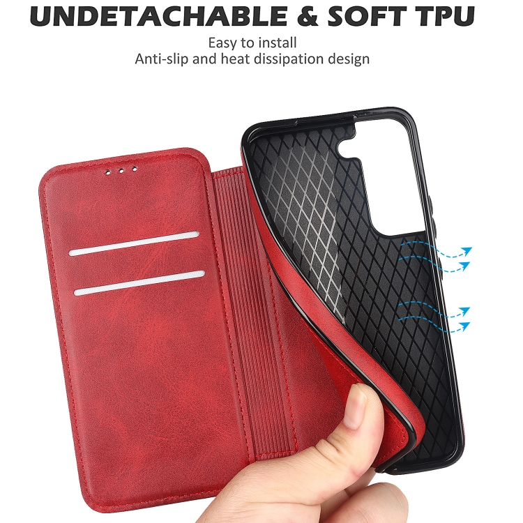 For Samsung Galaxy S22+ 5G Card Slots Flip Leather Phone Case(Red) For Samsung Galaxy S22+ 5G Card Slots Flip Leather Phone Case(Red)