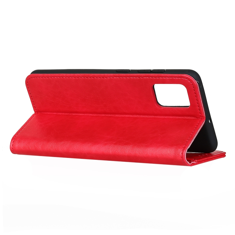 For Galaxy A41 Magnetic Retro Crazy Horse Texture Horizontal Flip Leather Case with Holder & Card Slots & Wallet(Red) For Galaxy A41 Magnetic Retro Crazy Horse Texture Horizontal Flip Leather Case with Holder & Card Slots & Wallet(Red)