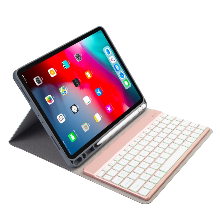 RK11A Backlight TPU Multi Color Light Bluetooth Keyboard Horizontal Flip Leather Tablet Case for iPad Pro 11 2020 / 2018 with Holder & Pen Slot(Red) RK11A Backlight TPU Multi Color Light Bluetooth Keyboard Horizontal Flip Leather Tablet Case for iPad Pro 11 2020 / 2018 with Holder & Pen Slot(Red)