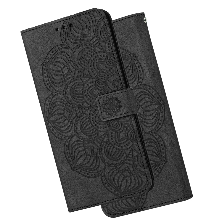 For Samsung Galaxy S21 5G Mandala Embossed Flip Leather Phone Case(Black) For Samsung Galaxy S21 5G Mandala Embossed Flip Leather Phone Case(Black)