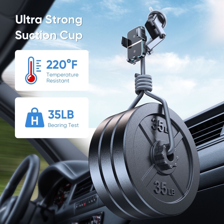 JOYROOM JR-ZS246 Car Dashboard 15W Qi Dual-Coil Wireless Charger Phone Holder(Black) JOYROOM JR-ZS246 Car Dashboard 15W Qi Dual-Coil Wireless Charger Phone Holder(Black)
