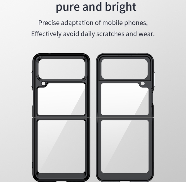 For Samsung Galaxy Z Flip4 5G Colorful Series Acrylic + TPU Phone Case(Transparent Grey) For Samsung Galaxy Z Flip4 5G Colorful Series Acrylic + TPU Phone Case(Transparent Grey)