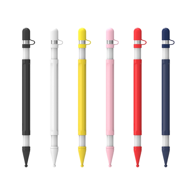 4 in 1 Stylus Silicone Protective Cover Short Set For Apple Pencil 1(White) 4 in 1 Stylus Silicone Protective Cover Short Set For Apple Pencil 1(White)