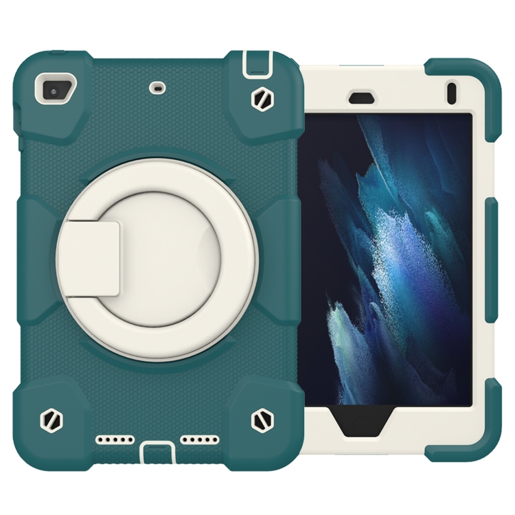 For iPad mini 4 2015/mini 2019 Silicone + PC Full Body Protection Tablet Case With Holder & Strap(Dark Green) For iPad mini 4 2015/mini 2019 Silicone + PC Full Body Protection Tablet Case With Holder & Strap(Dark Green)