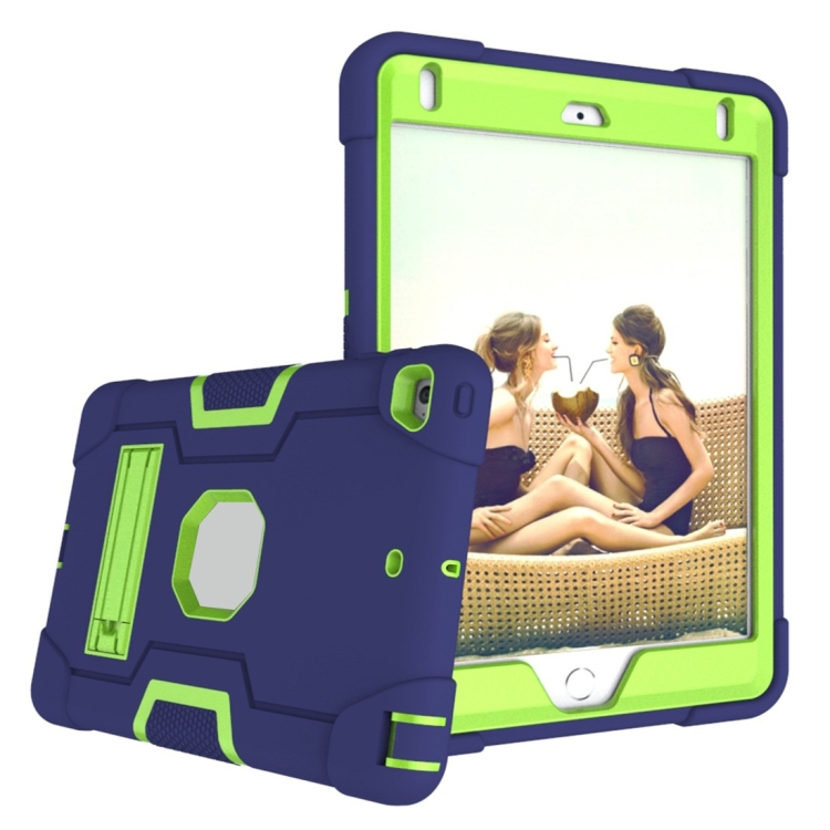 For iPad mini 3/2/1 Silicone + PC Protective Case with Stand(Blue + Green) For iPad mini 3/2/1 Silicone + PC Protective Case with Stand(Blue + Green)