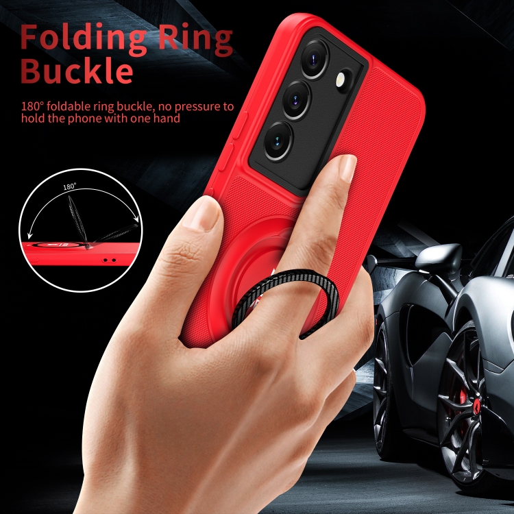 For Samsung Galaxy S22 5G Eagle Eye Ring Holder Phone Case(Red + Black) For Samsung Galaxy S22 5G Eagle Eye Ring Holder Phone Case(Red + Black)