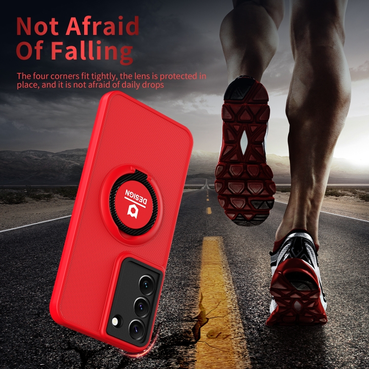 For Samsung Galaxy S22 5G Eagle Eye Ring Holder Phone Case(Red + Black) For Samsung Galaxy S22 5G Eagle Eye Ring Holder Phone Case(Red + Black)