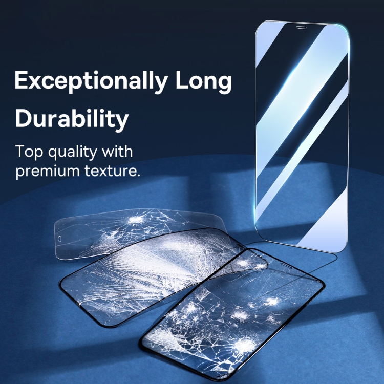 For iPhone 12 Pro Max 2pcs Baseus 0.3mm Full-glass Crystal Tempered Glass Film For iPhone 12 Pro Max 2pcs Baseus 0.3mm Full-glass Crystal Tempered Glass Film