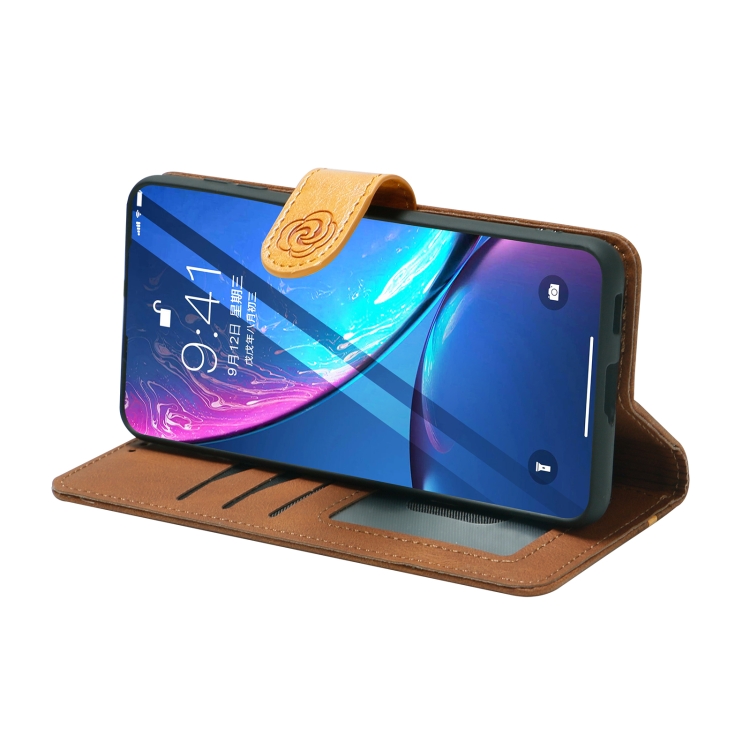 For Samsung Galaxy S21 5G Skin Feel Leather Wallet Phone Case(Brown) For Samsung Galaxy S21 5G Skin Feel Leather Wallet Phone Case(Brown)