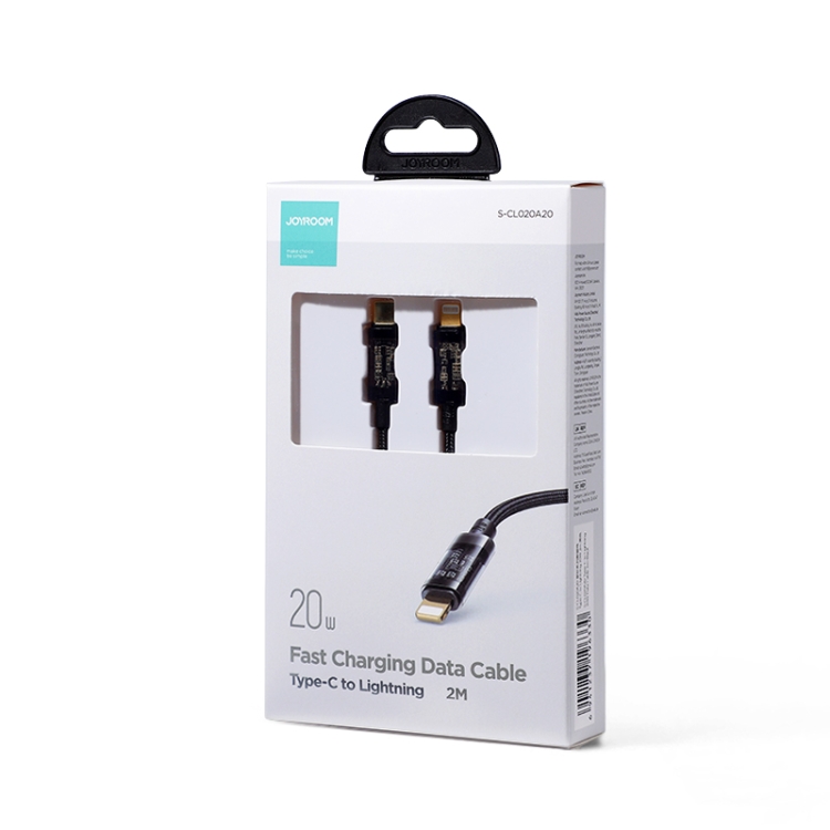JOYROOM S-CL020A20 USB-C / Type-C to 8 Pin 20W Sync Data Cable, Cable Length:2m(Black) JOYROOM S-CL020A20 USB-C / Type-C to 8 Pin 20W Sync Data Cable, Cable Length:2m(Black)