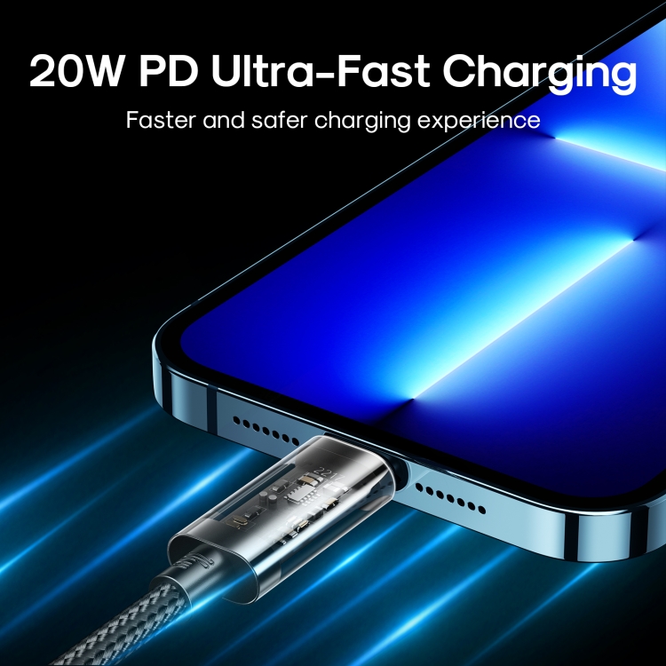 JOYROOM S-CL020A20 USB-C / Type-C to 8 Pin 20W Sync Data Cable, Cable Length:2m(Black) JOYROOM S-CL020A20 USB-C / Type-C to 8 Pin 20W Sync Data Cable, Cable Length:2m(Black)