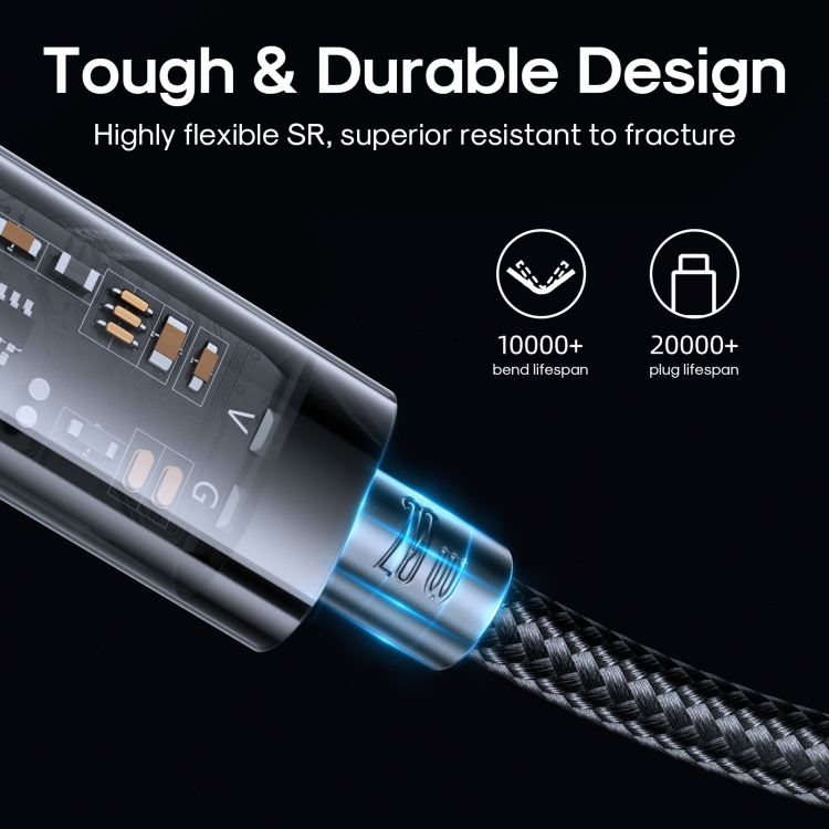 JOYROOM S-CL020A20 USB-C / Type-C to 8 Pin 20W Sync Data Cable, Cable Length:2m(Black) JOYROOM S-CL020A20 USB-C / Type-C to 8 Pin 20W Sync Data Cable, Cable Length:2m(Black)