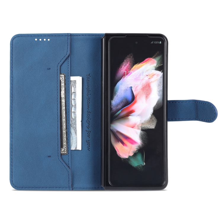 For Samsung Galaxy Z Fold4 AZNS Dream II Skin Feel PU+TPU Horizontal Flip PU Phone Case(Blue) For Samsung Galaxy Z Fold4 AZNS Dream II Skin Feel PU+TPU Horizontal Flip PU Phone Case(Blue)