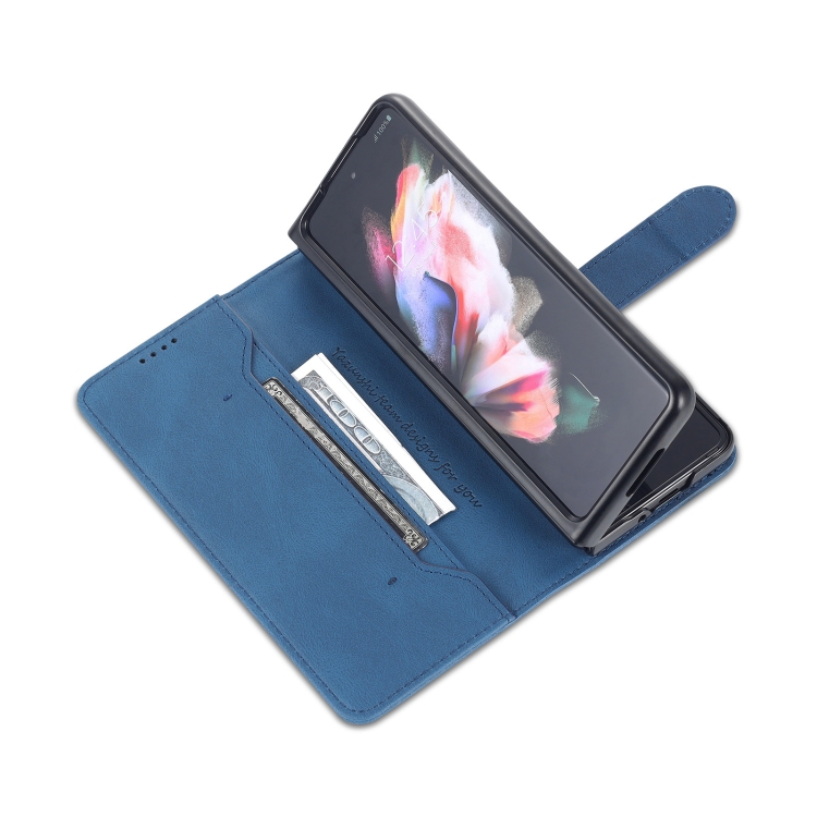 For Samsung Galaxy Z Fold4 AZNS Dream II Skin Feel PU+TPU Horizontal Flip PU Phone Case(Blue) For Samsung Galaxy Z Fold4 AZNS Dream II Skin Feel PU+TPU Horizontal Flip PU Phone Case(Blue)