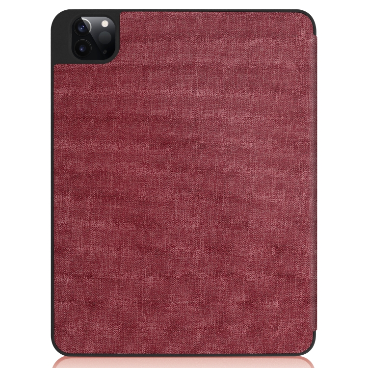 For iPad Pro 11 inch 2020 Fabric Denim TPU Smart Tablet Leather Tablet Case with Sleep Function & Tri-Fold Bracket & Pen Slot(Red) For iPad Pro 11 inch 2020 Fabric Denim TPU Smart Tablet Leather Tablet Case with Sleep Function & Tri-Fold Bracket & Pen Slot(Red)