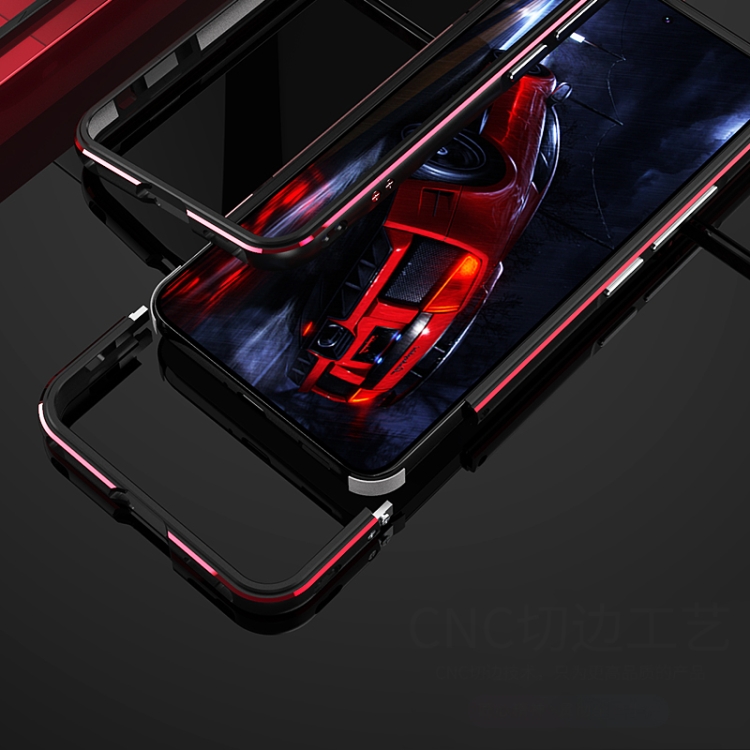 For Samsung Galaxy S22+ 5G Aurora Series Lens Protector + Metal Frame Protective Phone Case(Black Silver) For Samsung Galaxy S22+ 5G Aurora Series Lens Protector + Metal Frame Protective Phone Case(Black Silver)