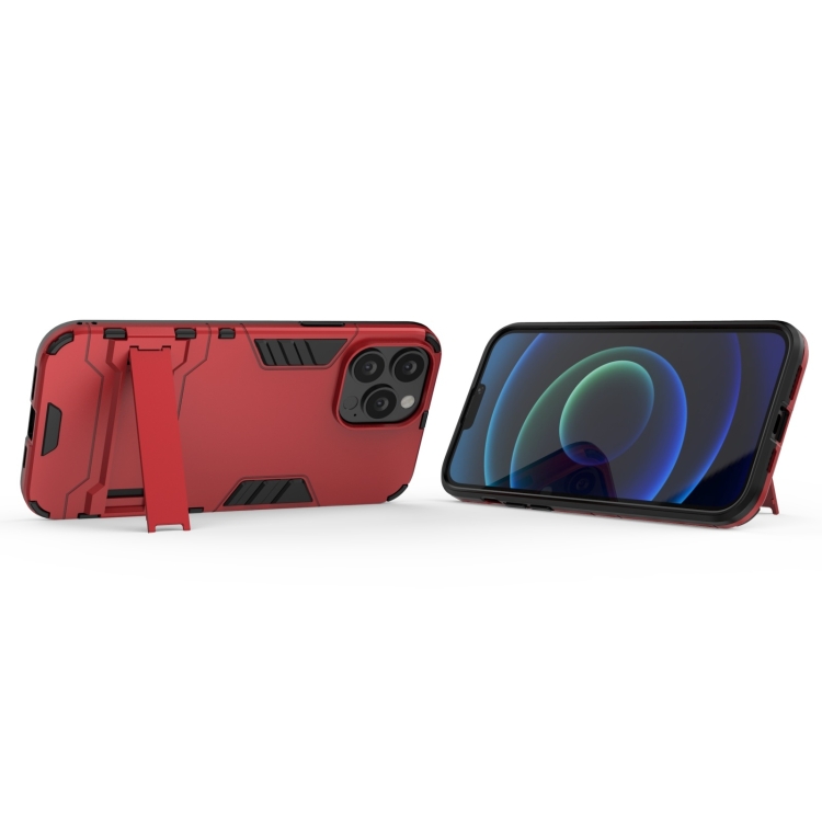 For iPhone 14 PC + TPU Invisible Holder Phone Case (Red) For iPhone 14 PC + TPU Invisible Holder Phone Case (Red)