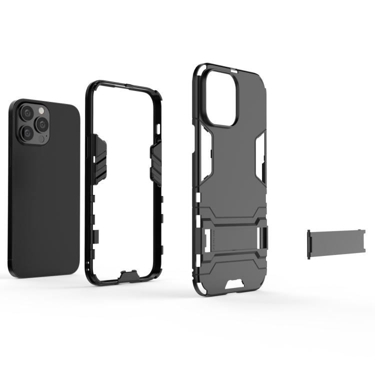 For iPhone 14 PC + TPU Invisible Holder Phone Case (Red) For iPhone 14 PC + TPU Invisible Holder Phone Case (Red)