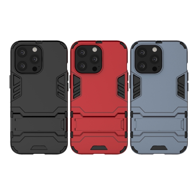 For iPhone 14 PC + TPU Invisible Holder Phone Case (Red) For iPhone 14 PC + TPU Invisible Holder Phone Case (Red)