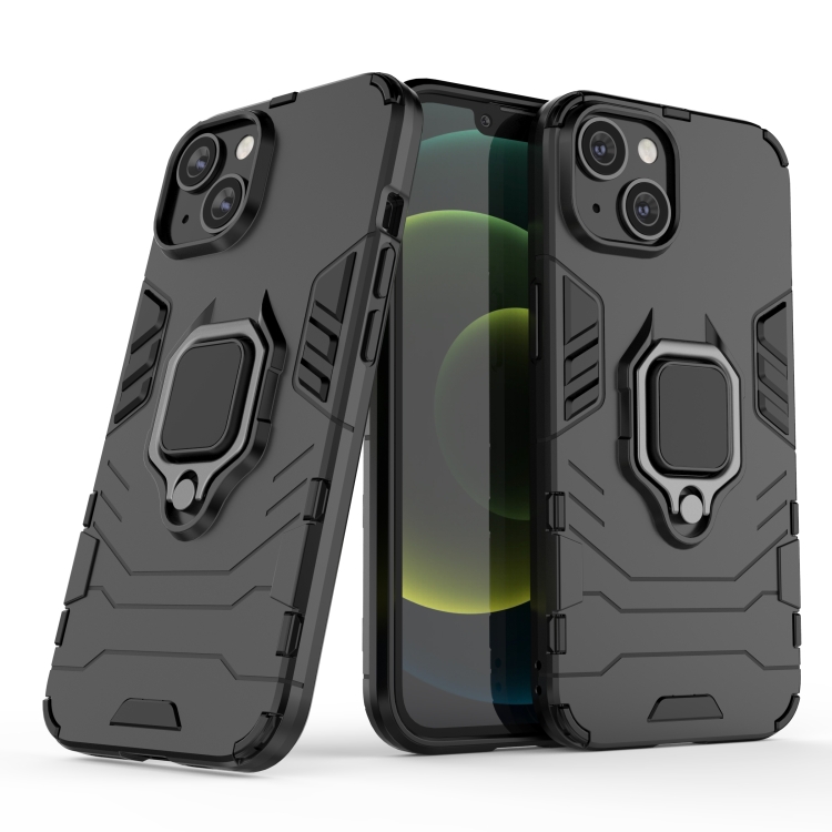 For iPhone 14 PC + TPU Magnetic Ring Holder Phone Case (Black) For iPhone 14 PC + TPU Magnetic Ring Holder Phone Case (Black)