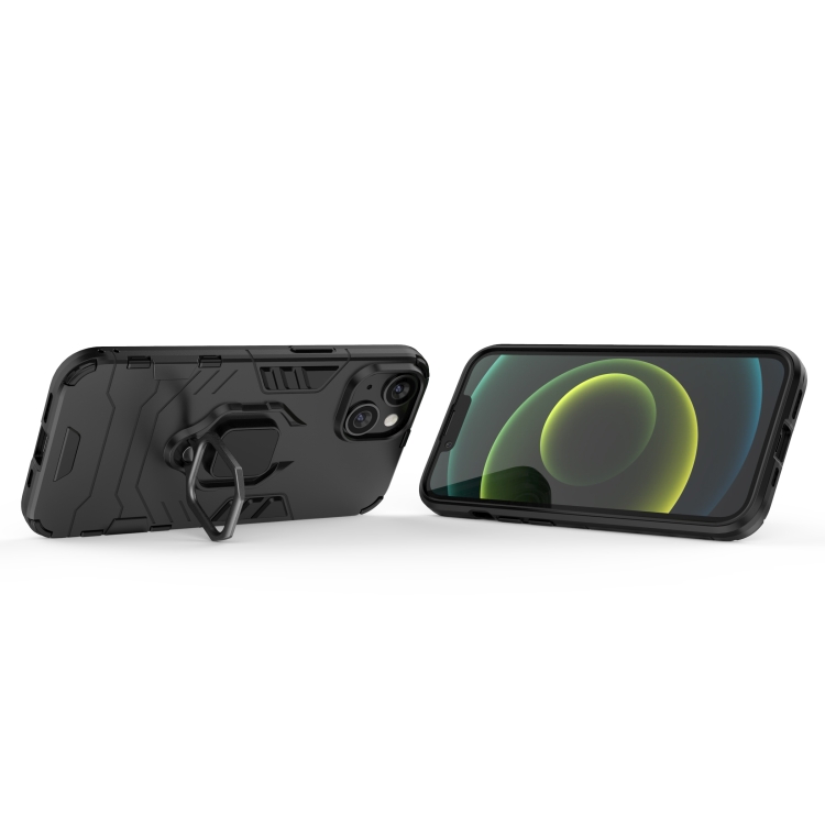For iPhone 14 PC + TPU Magnetic Ring Holder Phone Case (Black) For iPhone 14 PC + TPU Magnetic Ring Holder Phone Case (Black)