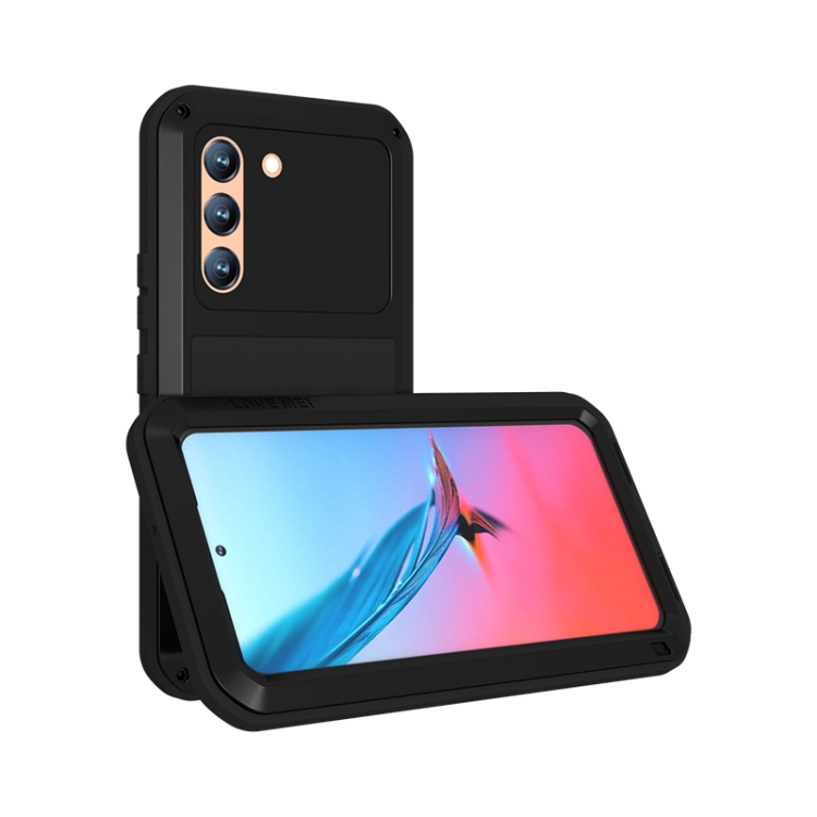 For Samsung Galaxy S22 LOVE MEI Metal Shockproof Waterproof Dustproof Protective Phone Case with Glass(Black) For Samsung Galaxy S22 LOVE MEI Metal Shockproof Waterproof Dustproof Protective Phone Case with Glass(Black)