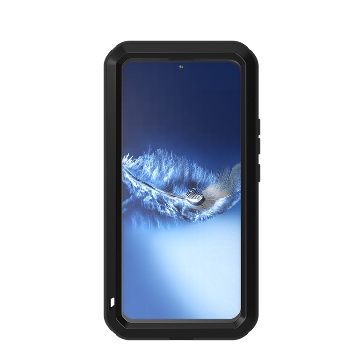 For Samsung Galaxy S22+ LOVE MEI Metal Shockproof Waterproof Dustproof Protective Phone Case with Glass(Black) For Samsung Galaxy S22+ LOVE MEI Metal Shockproof Waterproof Dustproof Protective Phone Case with Glass(Black)