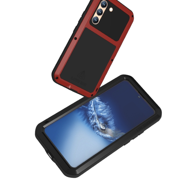 For Samsung Galaxy S22+ LOVE MEI Metal Shockproof Waterproof Dustproof Protective Phone Case with Glass(Black) For Samsung Galaxy S22+ LOVE MEI Metal Shockproof Waterproof Dustproof Protective Phone Case with Glass(Black)