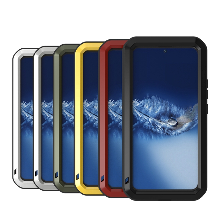 For Samsung Galaxy S22+ LOVE MEI Metal Shockproof Waterproof Dustproof Protective Phone Case with Glass(Black) For Samsung Galaxy S22+ LOVE MEI Metal Shockproof Waterproof Dustproof Protective Phone Case with Glass(Black)