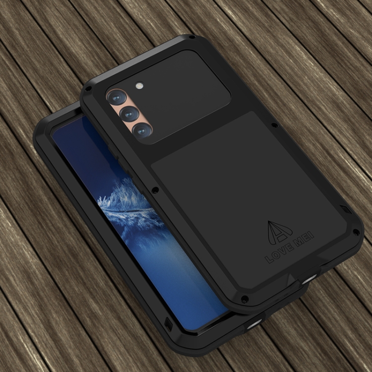For Samsung Galaxy S22+ LOVE MEI Metal Shockproof Waterproof Dustproof Protective Phone Case with Glass(Black) For Samsung Galaxy S22+ LOVE MEI Metal Shockproof Waterproof Dustproof Protective Phone Case with Glass(Black)