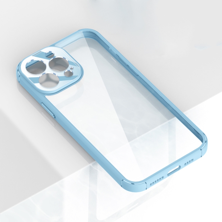 For iPhone 12 Soft Shield Acrylic Transparent PC Phone Case(Light Purple) For iPhone 12 Soft Shield Acrylic Transparent PC Phone Case(Light Purple)
