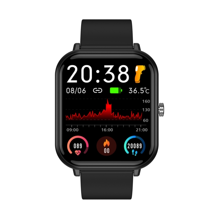 Q9 Pro 1.7 pulgadas TFT HD Smart Watch, soporte de monitoreo de temperatura corporal/monitoreo de la frecuencia cardíaca (negro) - 1