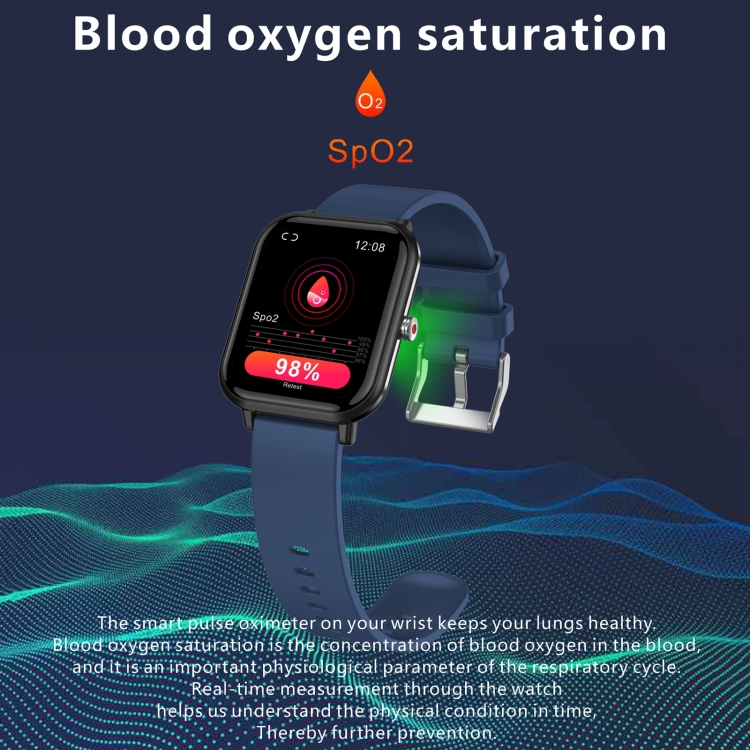 Q9 Pro 1.7 pulgadas TFT HD Smart Watch, soporte de monitoreo de temperatura corporal/monitoreo de la frecuencia cardíaca (negro) - B4