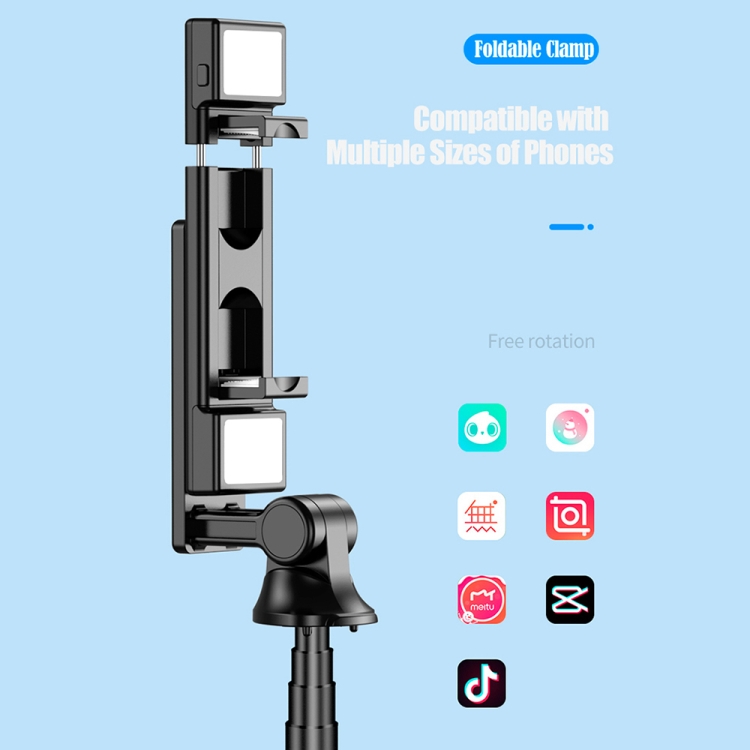 Multifunktionell Selfie Stick & Tripod Stativ K22-D - Svart