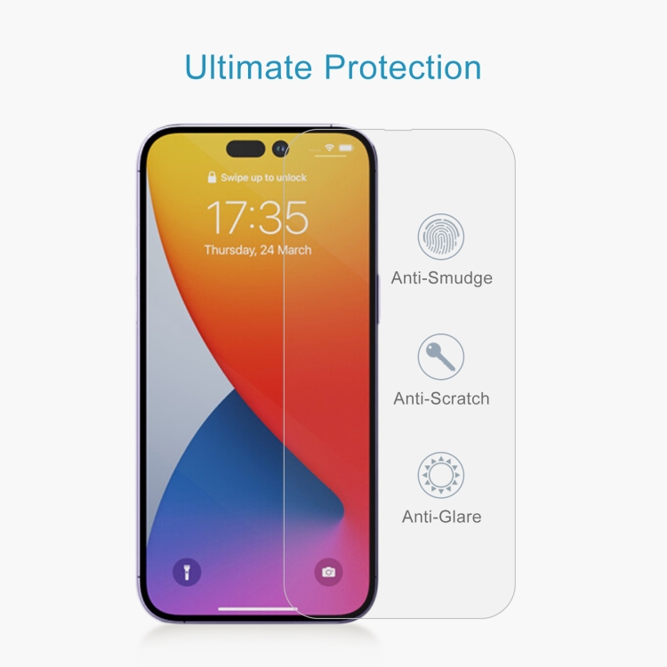 For iPhone 14 Pro 0.26mm 9H 2.5D Tempered Glass Film For iPhone 14 Pro 0.26mm 9H 2.5D Tempered Glass Film