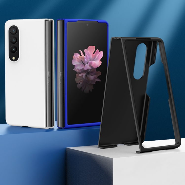 For Samsung Galaxy Z Fold4 Big Hole Fuel Injection PC Skin Feel Phone Case(Black) For Samsung Galaxy Z Fold4 Big Hole Fuel Injection PC Skin Feel Phone Case(Black)