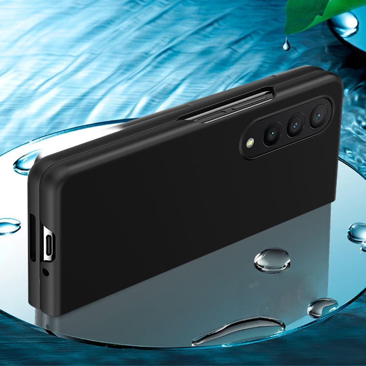 For Samsung Galaxy Z Fold4 Big Hole Fuel Injection PC Skin Feel Phone Case(Black) For Samsung Galaxy Z Fold4 Big Hole Fuel Injection PC Skin Feel Phone Case(Black)