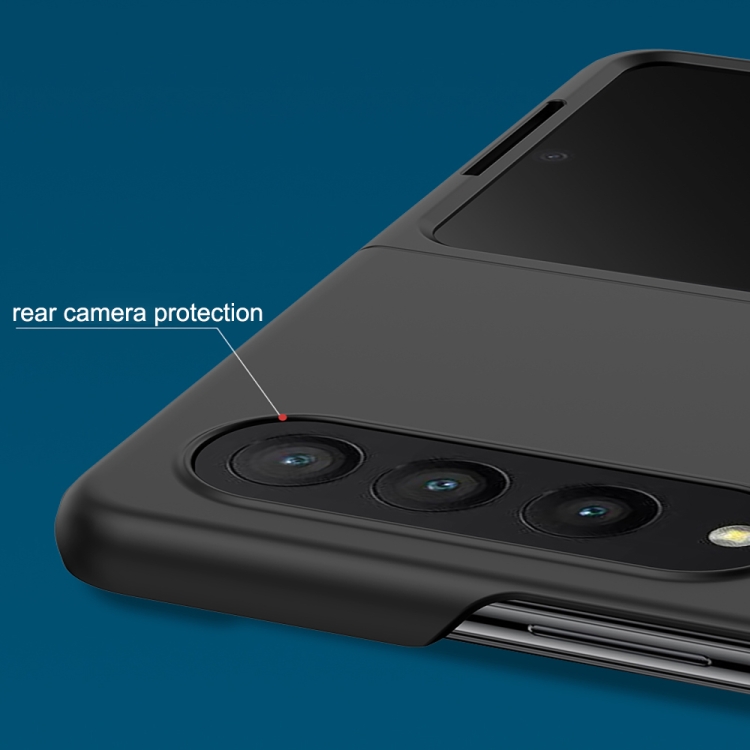 For Samsung Galaxy Z Fold4 Big Hole Fuel Injection PC Skin Feel Phone Case(Black) For Samsung Galaxy Z Fold4 Big Hole Fuel Injection PC Skin Feel Phone Case(Black)