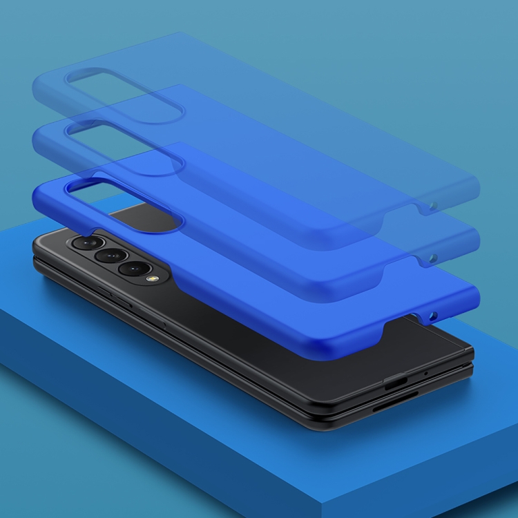 For Samsung Galaxy Z Fold4 Big Hole Fuel Injection PC Skin Feel Phone Case(Black) For Samsung Galaxy Z Fold4 Big Hole Fuel Injection PC Skin Feel Phone Case(Black)