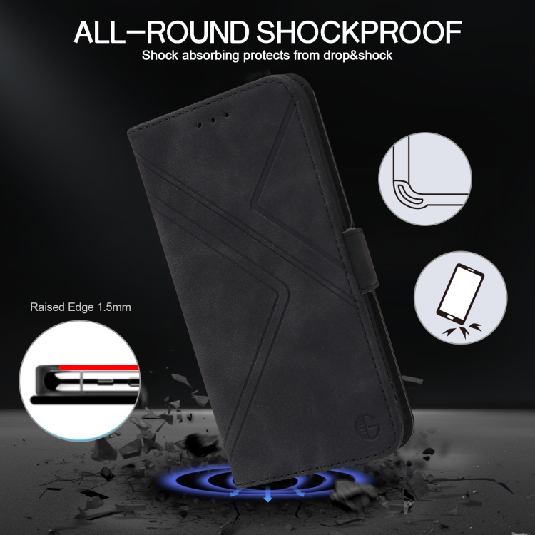 For iPhone SE 2022 / SE 2020 / 8 / 7 RFID Geometric Line Flip Leather Phone Case(Black) For iPhone SE 2022 / SE 2020 / 8 / 7 RFID Geometric Line Flip Leather Phone Case(Black)